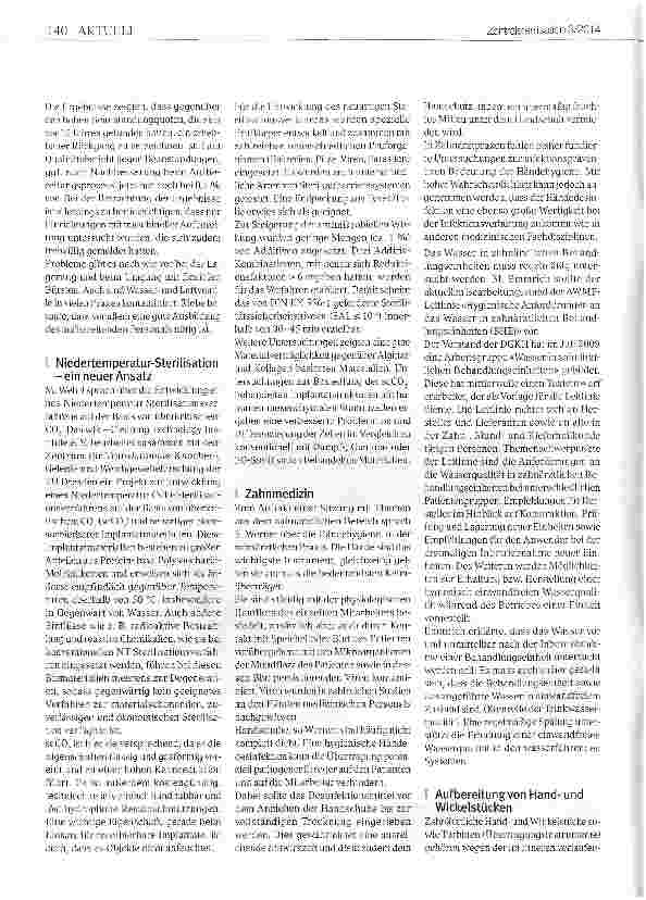 Vorschauseite 5: Aufbereitung und Reinigung beim DGKH Kongress 12. Kongress für Krankenhaushygiene, Berlin, 30. März - 2. April 2014