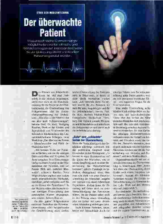 Vorschauseite 1: Der überwachte Patient