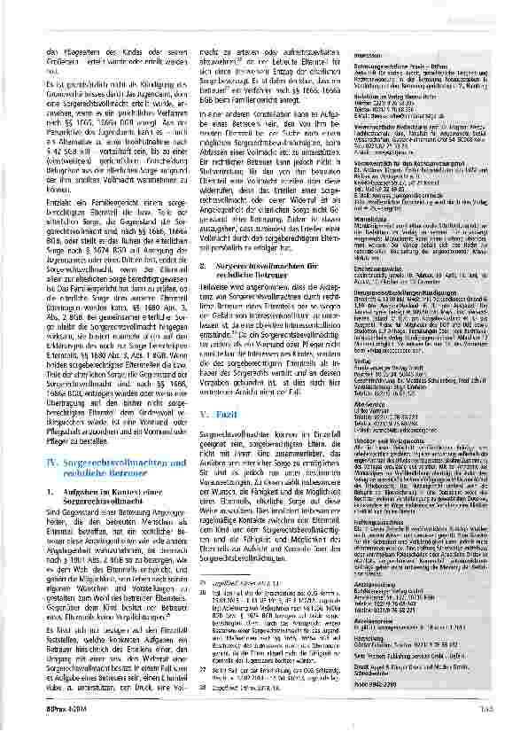 Vorschauseite 5: Sorgerechtsvollmacht bei rechtlicher Betreuung