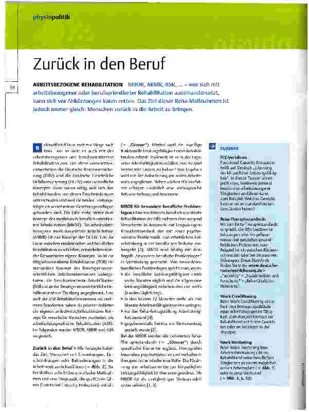 Vorschauseite 1: Zurück in den Beruf