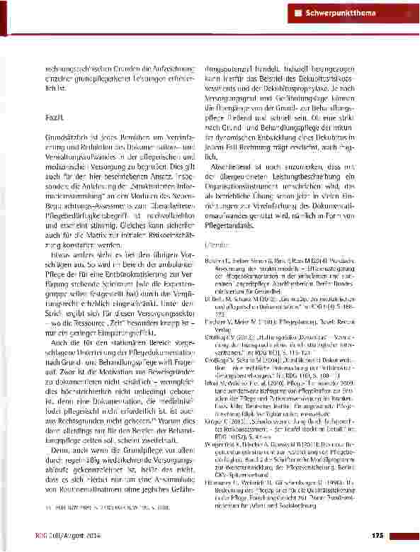 Vorschauseite 6: Vereinfachung der Pflegedokumen-tation - Wunsch oder Wirklichkeit?