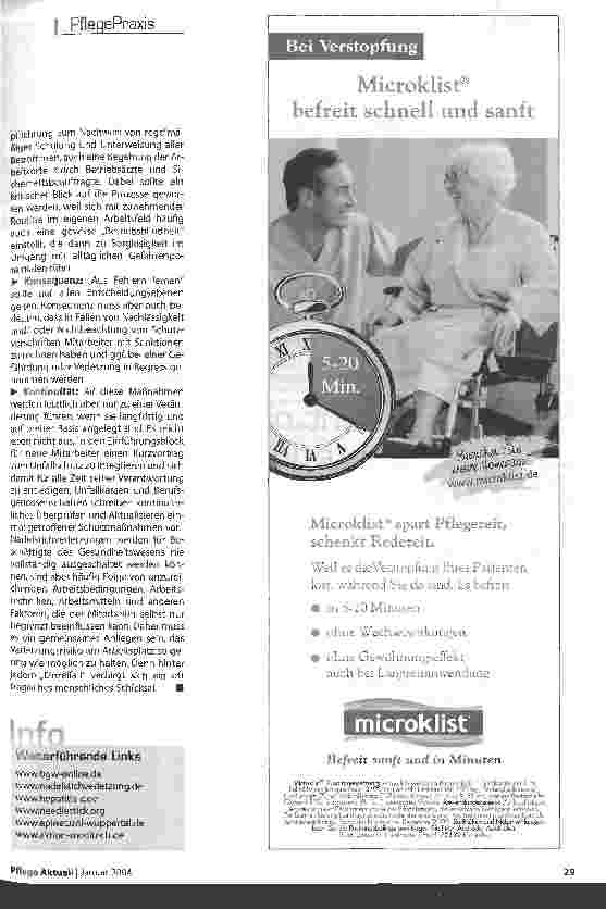 Vorschauseite 4: Nadelstichverletzungen müssen nicht sein