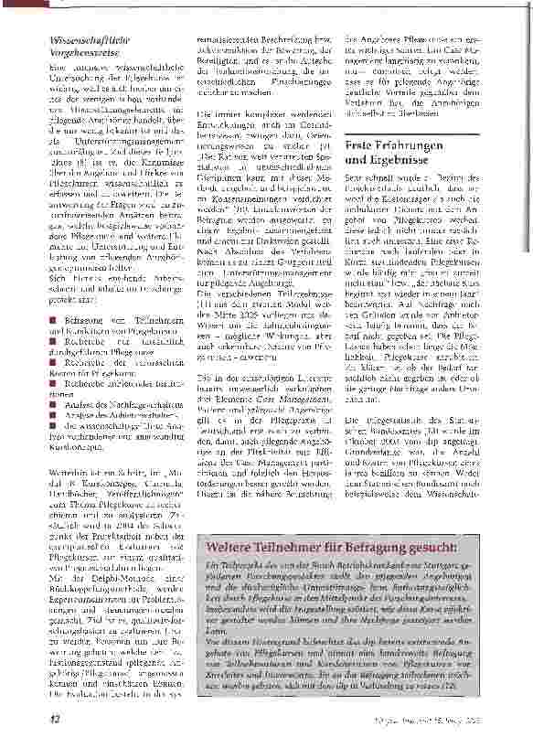 Vorschauseite 3: Forschungsprojekt PflegekurseWie hilfreich sind Schulungsangebote für Angehörige?