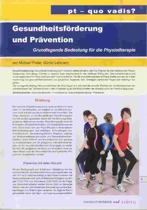 Vorschauseite 1: Gesundheitsförderung und Prävention
