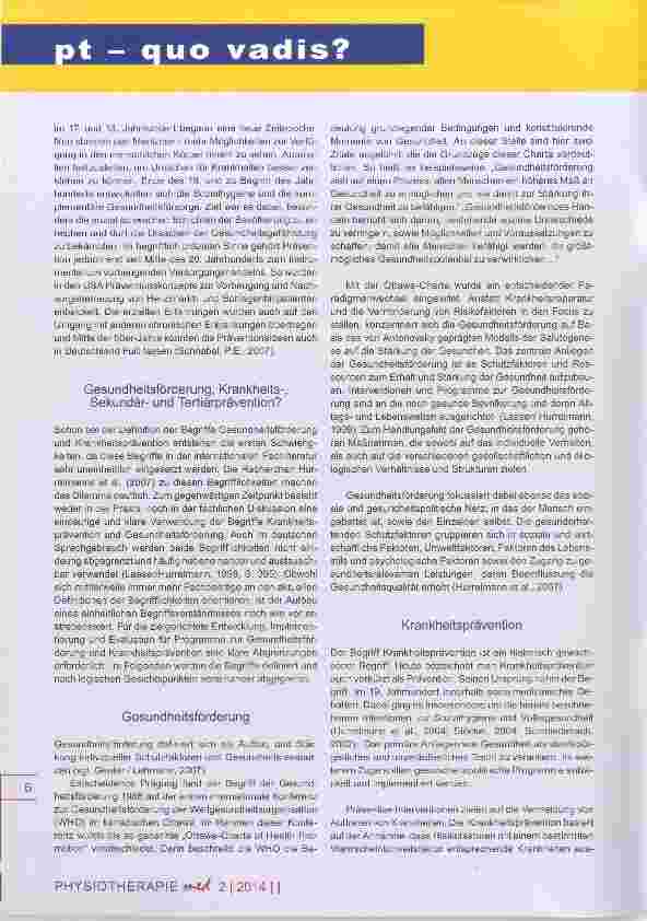 Vorschauseite 2: Gesundheitsförderung und Prävention
