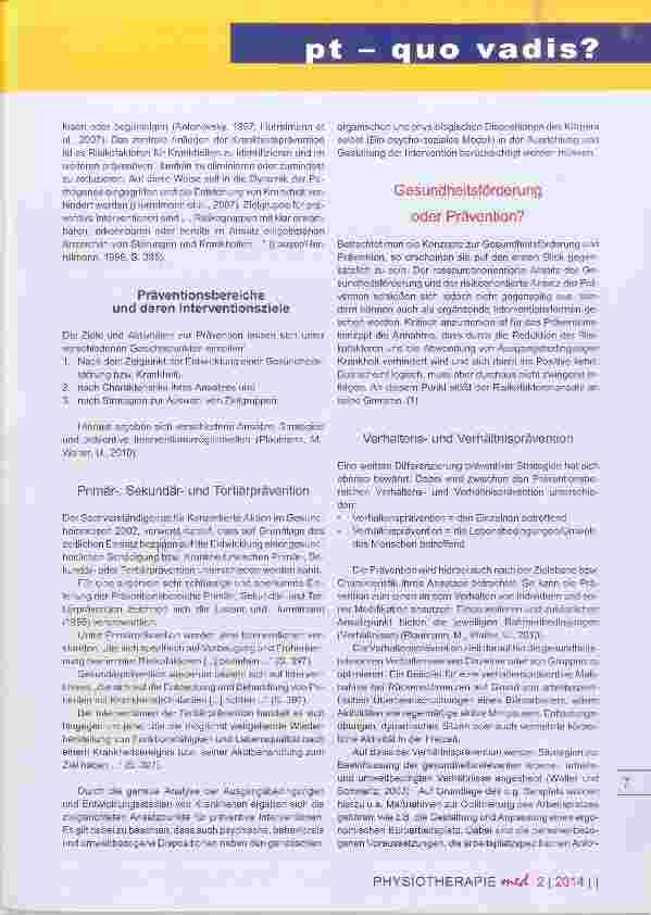 Vorschauseite 3: Gesundheitsförderung und Prävention