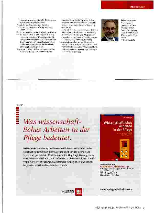 Vorschauseite 5: Die Generalistische PflegeausbildungEin notwendiger Schritt zur internationalen Änschlussfähigkeit
