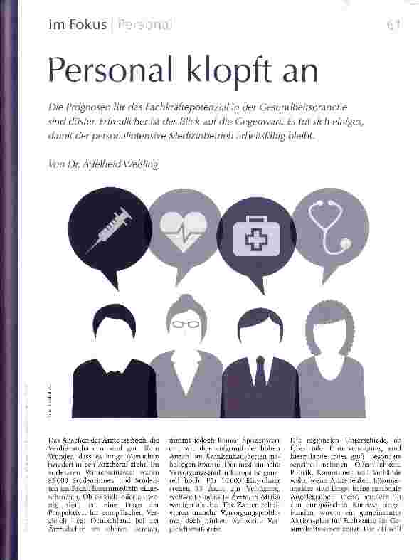Vorschauseite 1: Personal klopft an