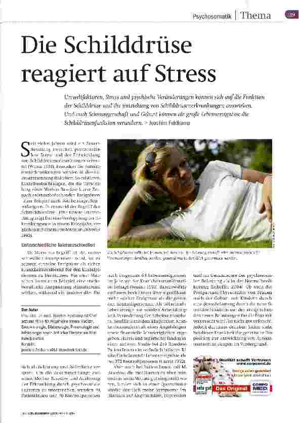 Vorschauseite 1: Die Schilddrüse reagiert auf Stress
