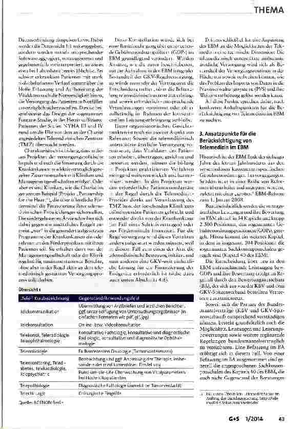 Vorschauseite 3: Telemedizin als Bestandteil der GKV-Regelversorgung
