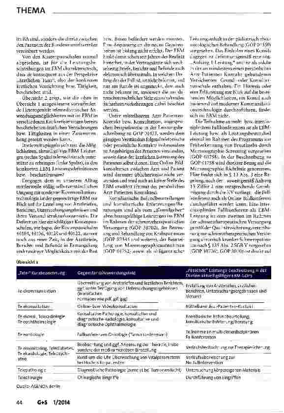 Vorschauseite 4: Telemedizin als Bestandteil der GKV-Regelversorgung