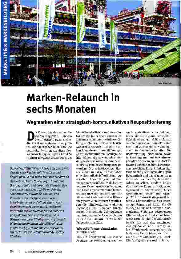 Vorschauseite 1: Marken-Relaunch in sechs Monaten
