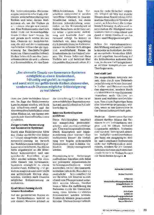 Vorschauseite 3: Performance durch Governance