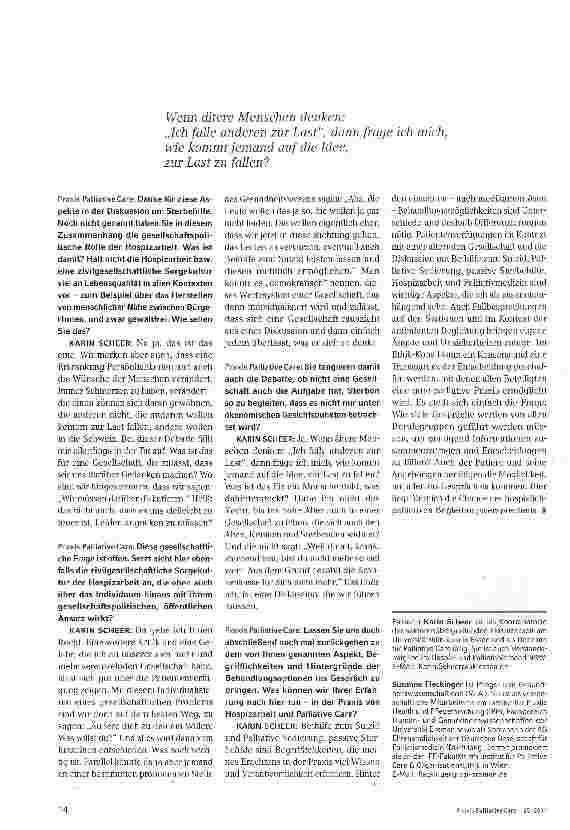 Vorschauseite 3: Sterben ist doch keine Frage der Ökonomie
