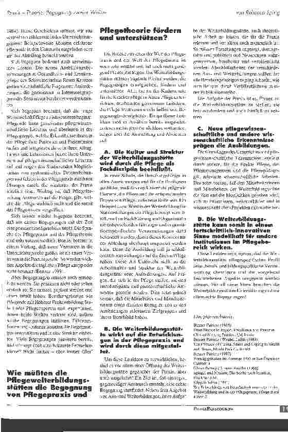 Vorschauseite 3: Praxis - Theorie: Begegnung zweier Welten