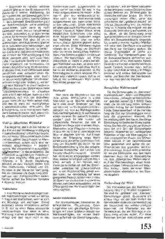 Vorschauseite 2: Ausübung des Wahlrechts in Altenheimen