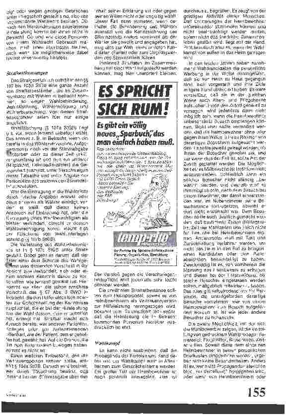 Vorschauseite 4: Ausübung des Wahlrechts in Altenheimen