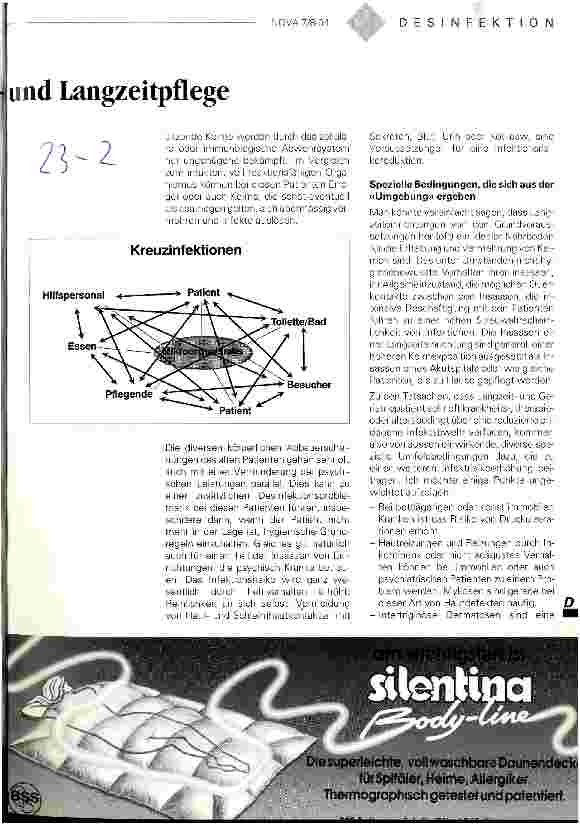 Vorschauseite 2: Desinfektion in der Geriatrie und Langzeitpflege Referat (gekürzt)