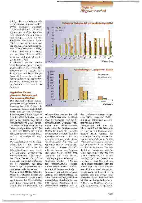 Vorschauseite 3: Pflegerelevante MRSA-ProblematikPrävalenzund Inzidenzerhebung am Klinikum Dortmund