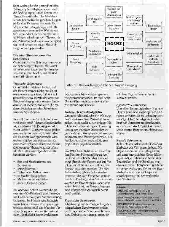 Vorschauseite 2: Die Hospiz-Idee und die Begleitung tumorkranker Schmerzpatienten
