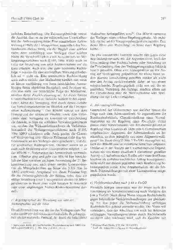 Vorschauseite 4: Abermals: Die Streichung von der Traditionsliste als anfechtbarer Verwaltungsakt - eine dogmatische Annäherung. (Teil 1)