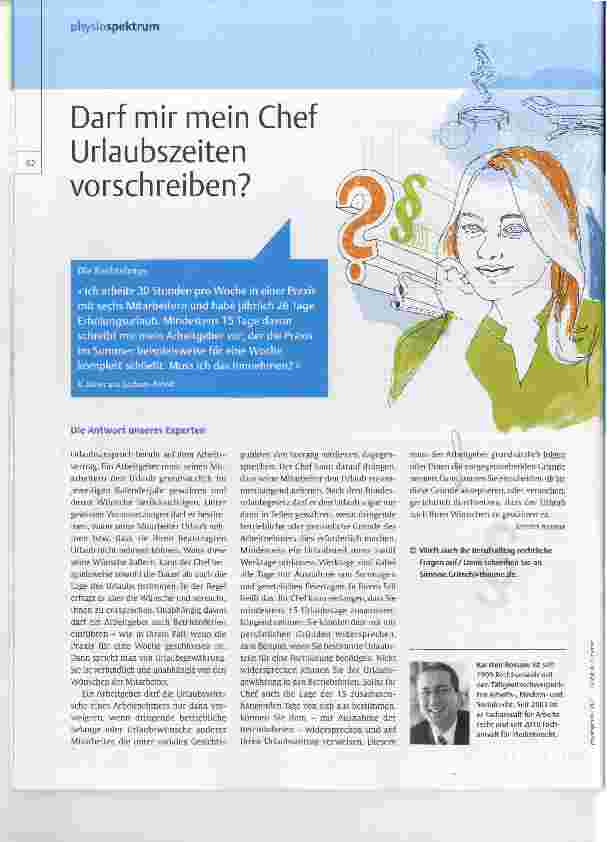 Vorschauseite 1: Darf mir mein Chef Urlaubszeiten vorschreiben?