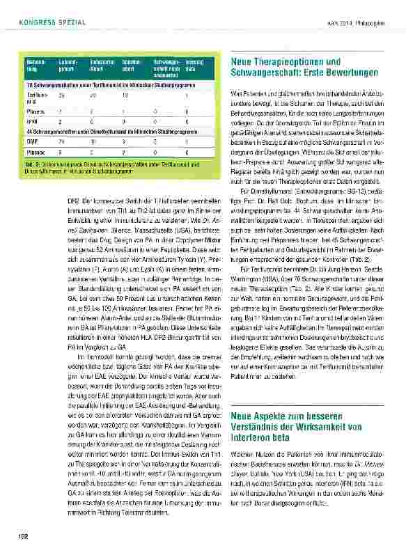 Vorschauseite 4: Patienten-orientierte Fortschritte in der MS-Therapie