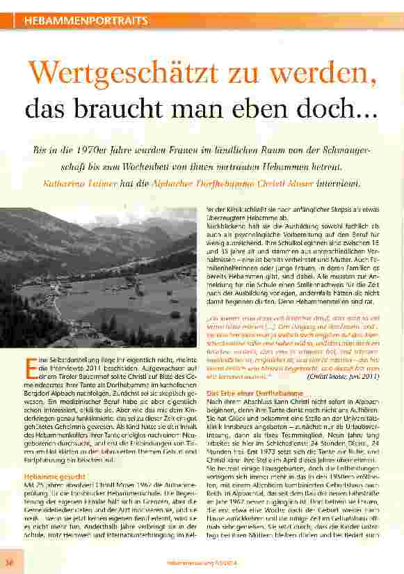 Vorschauseite 1: Wertgeschätzt zu werden, das braucht man eben doch...