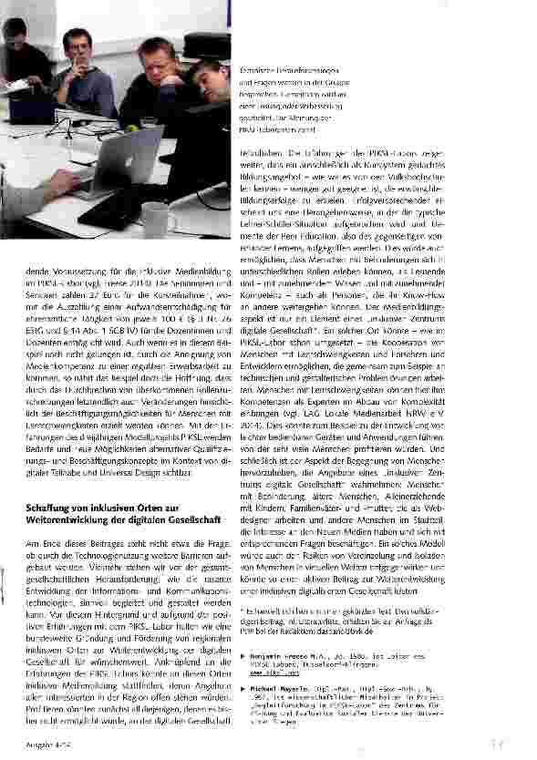 Vorschauseite 4: Mediennutzung fördert selbstbestimmte Teilhabe