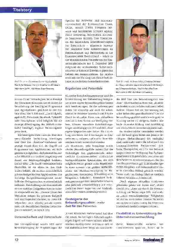 Vorschauseite 3: Cloud live: das Krankenhaus 4. 0