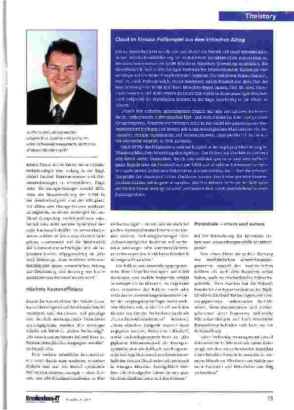 Vorschauseite 4: Cloud live: das Krankenhaus 4. 0