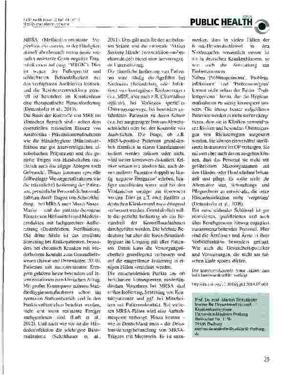 Vorschauseite 2: Multiresistente Risikoerreger - Krankenhaushygiene
