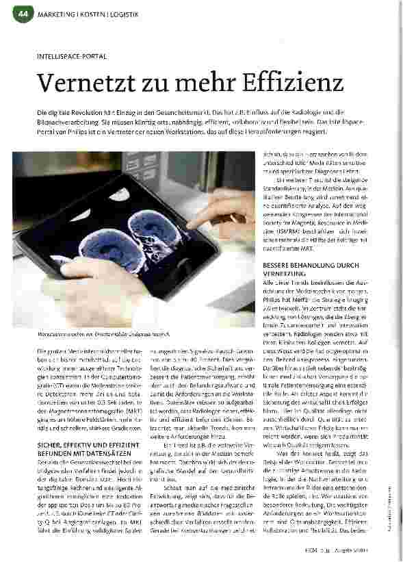 Vorschauseite 1: Vernetzt zu mehr Effizienz