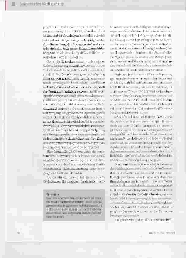 Vorschauseite 3: Grober Behandlungsfehler bei einer Halswirbelsäulen-OP