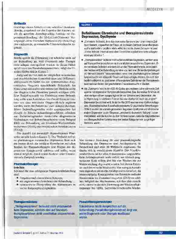 Vorschauseite 2: Chronische und therapieresistente Depression