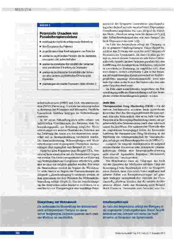 Vorschauseite 3: Chronische und therapieresistente Depression