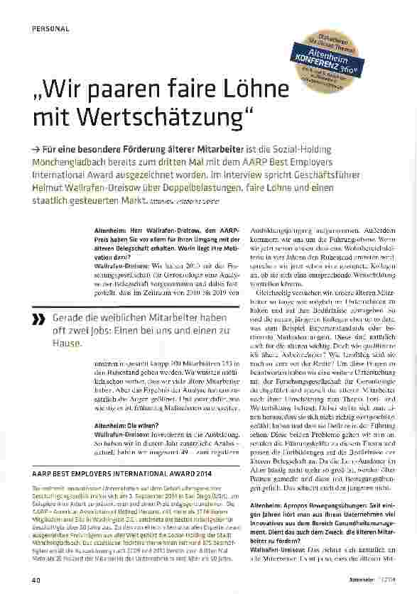 Vorschauseite 1: Wir paaren faire Löhne mit Wertschätzung