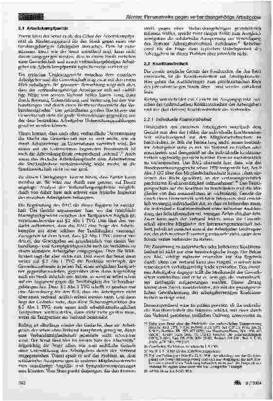 Vorschauseite 3: Firmenstreiks gegen Verbandsangehörige Arbeitgeber