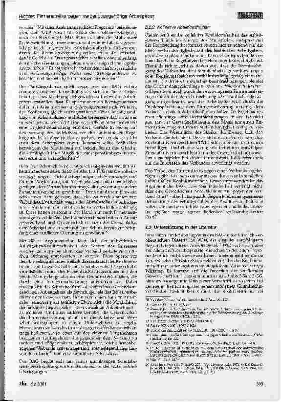 Vorschauseite 4: Firmenstreiks gegen Verbandsangehörige Arbeitgeber