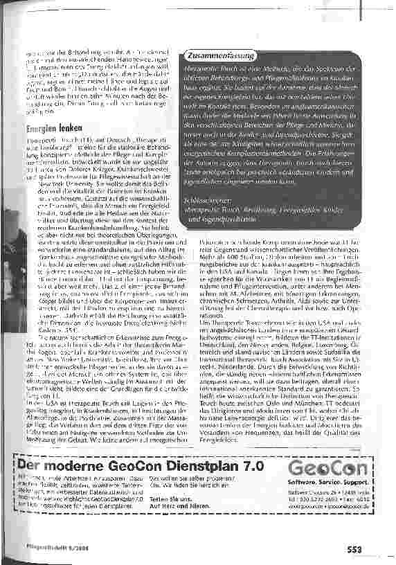 Vorschauseite 2: Mit den Händen die Seele berührenTherapeutic Touch in der Kinderund Jugendpsychiatrie