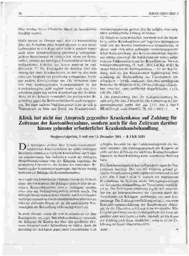 Vorschauseite 6: KrankenhausplanaufnahmeverfahrenBundesverfassungsgericht, Beschluss vom 14. Januar 2004 - 1 BVR 506/03