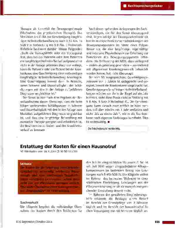 Vorschauseite 3: Langfristverordnung von einem Heilmittel LSG Baden-Württemberg vom 27. 5.2014 (L 11 KR 4072/13)