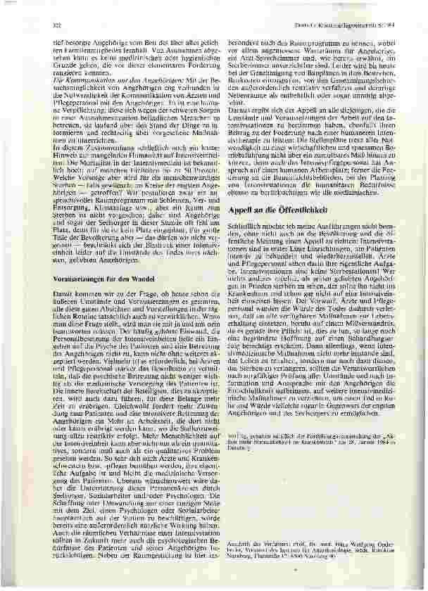 Vorschauseite 3: Intensivmedizin und Menschlichkeit