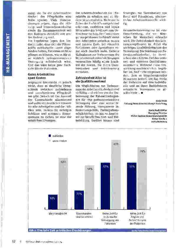 Vorschauseite 3: Arbeitszufriedenheit steigert Versorgungsqualität