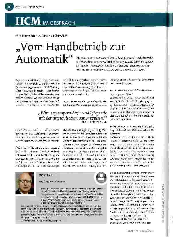 Vorschauseite 1: Vom Handbetrieb zur Automatik