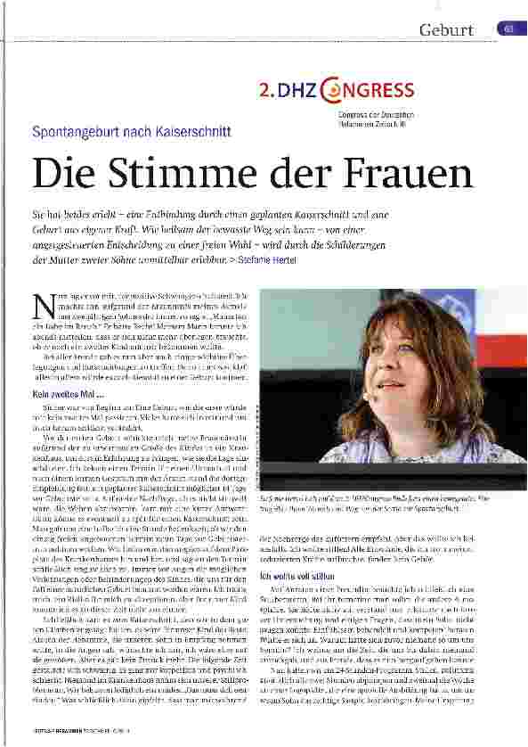 Vorschauseite 1: Die Stimme der Frauen