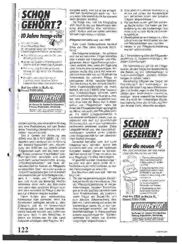 Vorschauseite 2: Pflegesätze in Niedersachsen