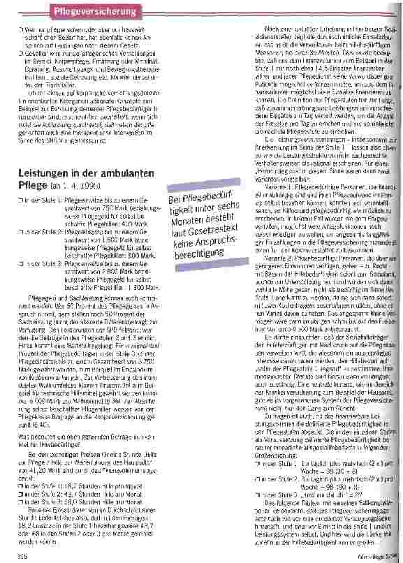 Vorschauseite 2: Die Pflegeversicherung Eine Analyse der Leistungsstrukturen und ihrer Auswirkungen auf die Pflegebedürftigen