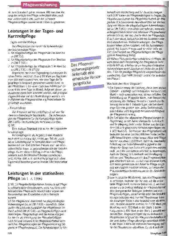 Vorschauseite 4: Die Pflegeversicherung Eine Analyse der Leistungsstrukturen und ihrer Auswirkungen auf die Pflegebedürftigen