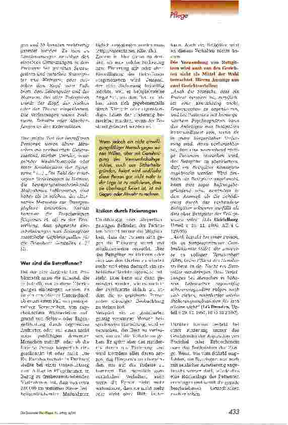 Vorschauseite 2: Tot durch Bauchgurt?Eine Stellungnahme des Instituts für Pflegewissenschaft derUniversität Witten/Herdecke
